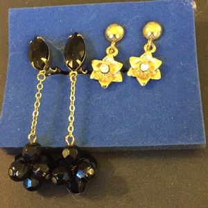 Vintage clip on earrings